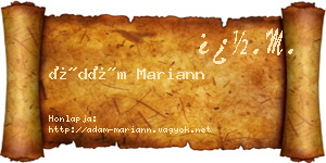 Ádám Mariann névjegykártya